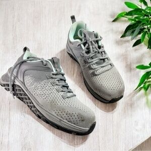 Thorogood Shoes Womens 8.5  Ast Low Grey Blue Safety Shoes Lace Up